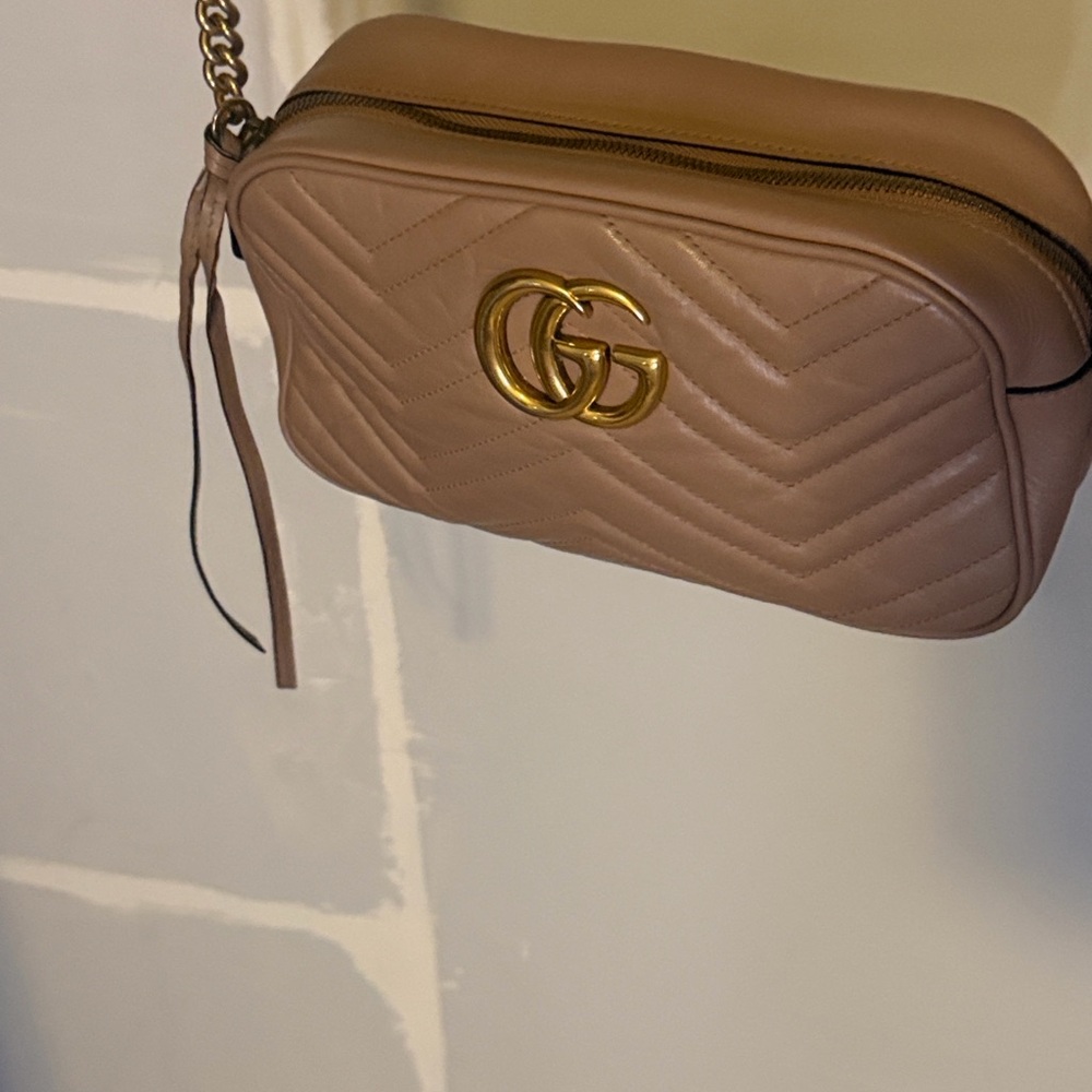 Gucci Beige Leather Crossbody Bag
